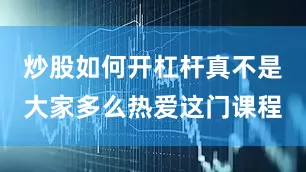 炒股如何开杠杆真不是大家多么热爱这门课程